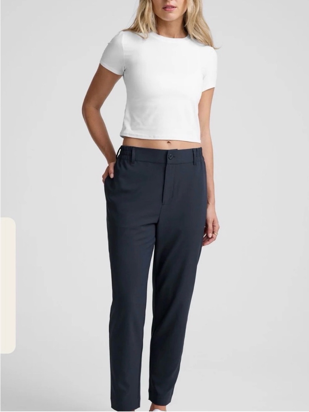 Beyond Yoga Status Tapered Pant size L NWT Nocturnal Navy